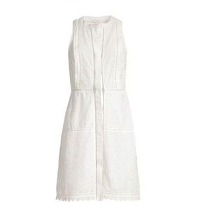 Joie - Zakari Eyelet Detail Cotton & Silk Dress